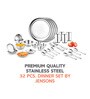 Heavy Gauge Stainless Steel Laser Design Dinner Set