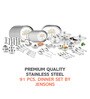 Heavy Gauge Stainless Steel Laser Design Dinner Set