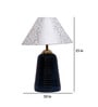White & Silver Shade Table Lamp With Terracotta Base