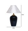 White & Silver Shade Table Lamp With Terracotta Base