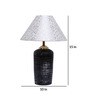 White & Silver Shade Table Lamp With Terracotta Base