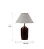 Silver Shade Table Lamp With Brown Terracotta Base
