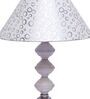 Silver Shade Table Lamp With Metal Base