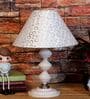 Silver Shade Table Lamp With Metal Base