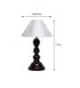 Gerard Silver Fabric Shade Night Lamp With Wood Base