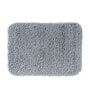 Silver Solid Polyester 24x16 Inches AntiSkid Bath Mat