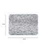 Silver Solid Shaggy Polyester 24x16 Inches AntiSkid Bath Mat