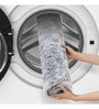 Silver Solid Shaggy Polyester 24x16 Inches AntiSkid Bath Mat