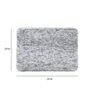 Silver Solid Polyester 28x20 Inches AntiSkid Bath Mat