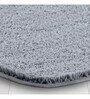 Silver Solid Polyester 28x20 Inches Anti Skid Bath Mat