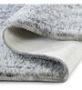 Silver Solid Polyester 28x20 Inches AntiSkid Bath Mat