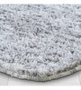 Silver Solid Polyester 28x20 Inches AntiSkid Bath Mat