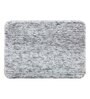 Silver Solid Polyester 28x20 Inches AntiSkid Bath Mat