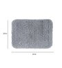 Silver Solid Polyester 28x20 Inches Anti Skid Bath Mat