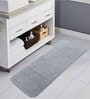 Silver Solid  Polyester 59 x 24 Inches Anti-skid Bath Mats