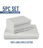 Silver Solid 1000 TC Cotton Super King Sized Bedsheet with 4 Pillow Covers