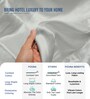 Silver Solid 1000 TC Cotton Super King Sized Bedsheet with 4 Pillow Covers
