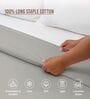 Silver Solid 400 TC Cotton Double Sized Duvet Cover