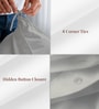 Silver Solid 400 TC Cotton Double Sized Duvet Cover