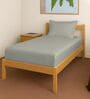 Silver Solid 400 TC Cotton Single Sized Fitted sheet with 1 Pillow Cover