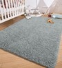 Silver Solid Microfiber 3 X 5 Feet Tufted Carpet