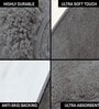 Silver Solid Microfiber 6 X 7 Feet Tufted Carpet