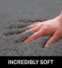 Silver Solid Microfiber 6 X 7 Feet Tufted Carpet