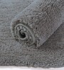 Silver Solid Microfiber 6 X 7 Feet Tufted Carpet