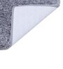 Silver Solid MicroFibre 14x10 Inches Antiskid Bath Mats