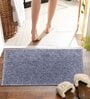 Silver Solid MicroFibre 15x10 Inches Antiskid Bath Mats
