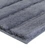 Silver Striped MicroFibre 15x10 Inches Antiskid Bath Mats