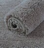 Silver Solid Microfibre 17x12 Inches AntiSkid Door Mat