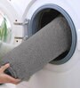 Silver Solid Microfibre 17x12 Inches AntiSkid Door Mat