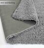 Silver Solid Polyester 5 ft x 7 ft Machine made Carpet