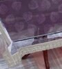 Silver Solids 1 Pc PVC 4 Seater Embellished Dining Table Cover