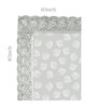 Silver Solids 1 Pc PVC 4 Seater Embellished Dining Table Cover