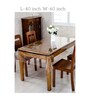 Silver Solids 1 Pc PVC 4 Seater Embellished Dining Table Cover