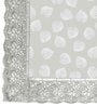 Silver Solids 1 Pc PVC 4 Seater Embellished Dining Table Cover