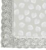Silver Solids 1 Pc PVC 6 Seater Embellished Dining Table Cover