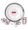 Basic 6 Pcs Silver Stainless Steel Dinnerware Set