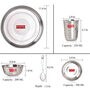 Basic 6 Pcs Silver Stainless Steel Dinnerware Set