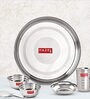 Basic 6 Pcs Silver Stainless Steel Dinnerware Set