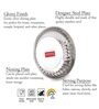Basic 4.4 Inch Silver Stainless Steel (Set of 4) Quarter Plate