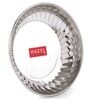 Basic 4.4 Inch Silver Stainless Steel (Set of 4) Quarter Plate