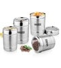 Silver Stainless Steel (Set of 4) Storage Container