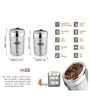 Silver Stainless Steel (Set of 4) Storage Container