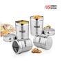 Silver Stainless Steel (Set of 4) Storage Container