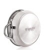 Silver Stainless Steel 1.3 ltr Induction & Gas Compatible Sandwich Bottom Handis with Glass Lid