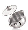 Silver Stainless Steel 1.3 ltr Induction & Gas Compatible Sandwich Bottom Handis with Glass Lid
