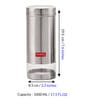 Silver Stainless Steel 1000 ml Transparent See Through Storage Container (Set of 6 )